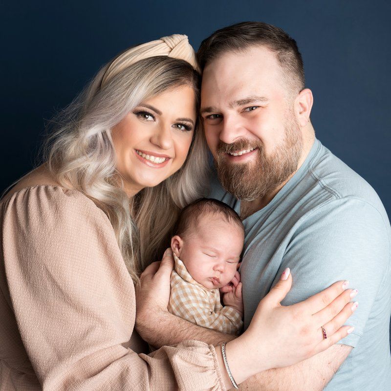 Baby Arnold with Mother and Father