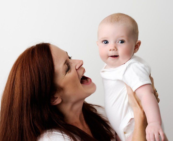 Mel Johnson – The Stork & I - with her baby