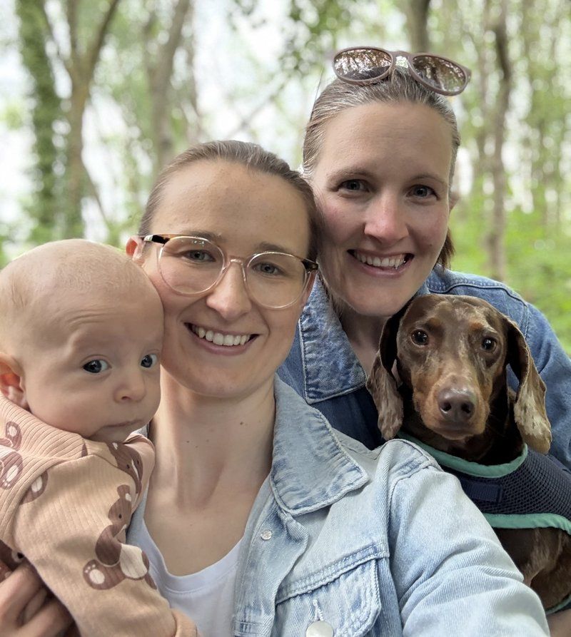 Baby Riley with parents Nicky & Becky