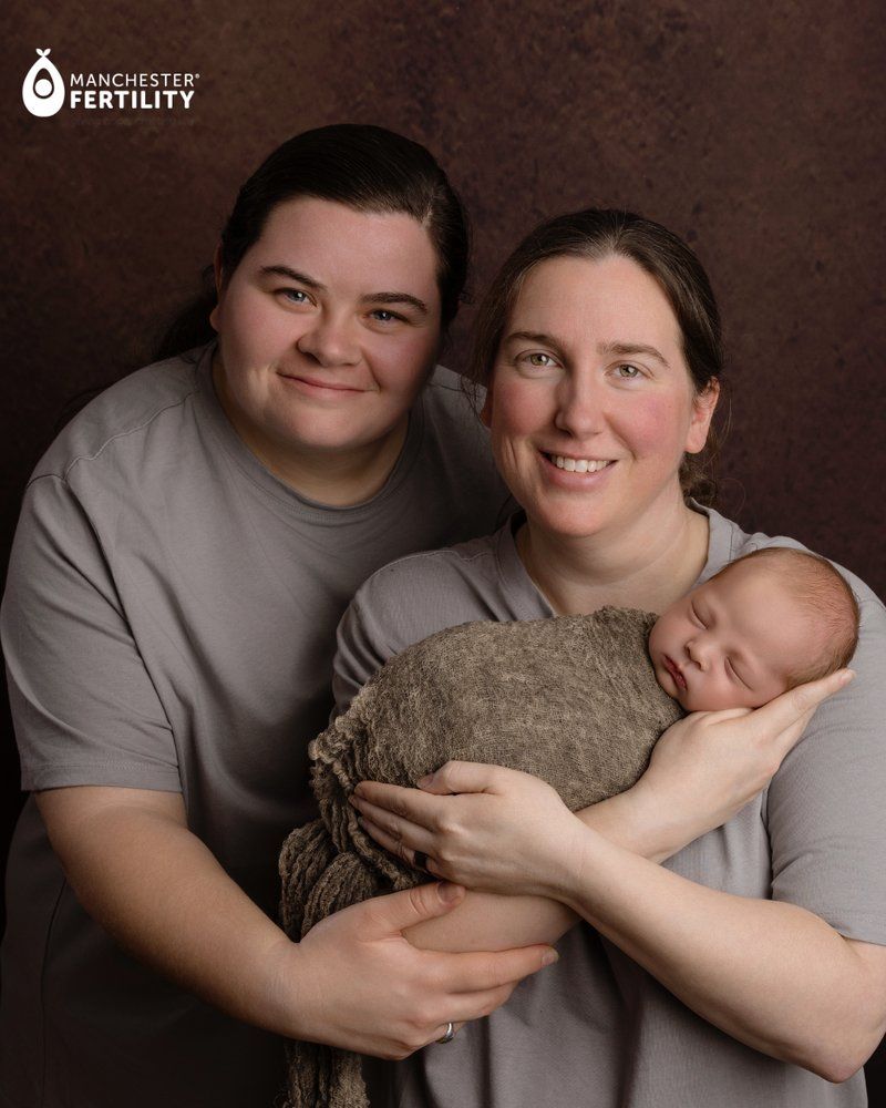 Baby Zac with parents born through Manchester Fertility