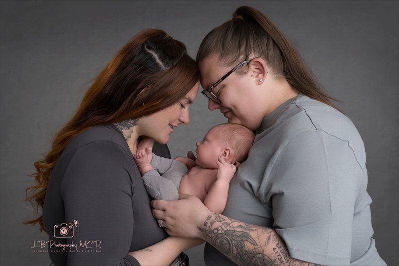 Baby Rory with parents