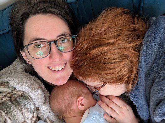 Baby born through Reciprocal IVF with his Mums