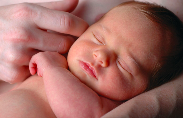 Sleeping IVF baby