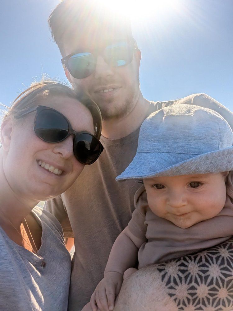 Baby Rowan with parents