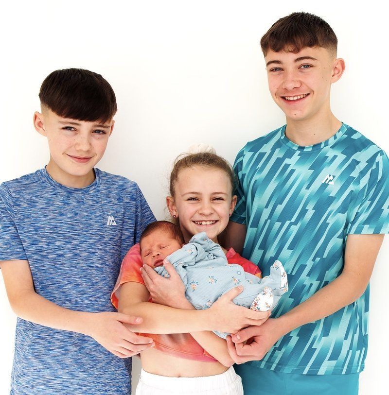 Baby Sophie with siblings