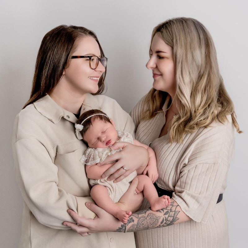 Baby Rosie with mums