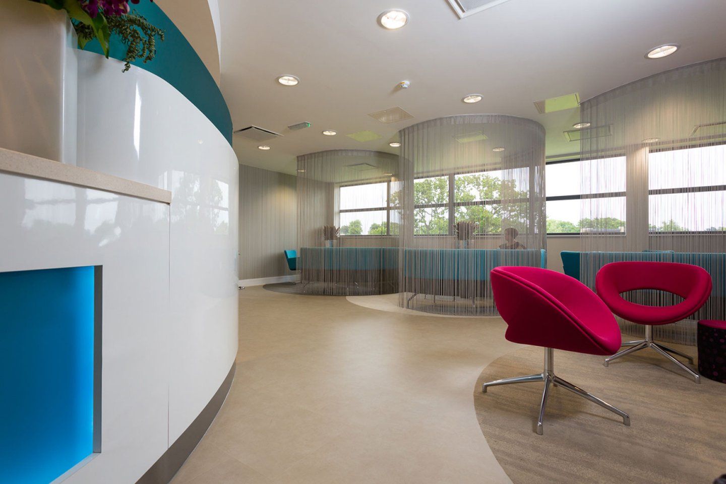 Inside the reception area at our fertility clinic in Manchester