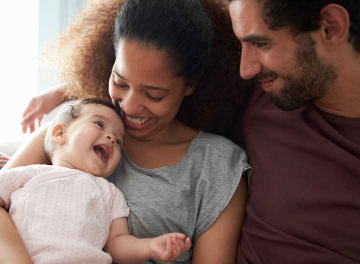 Couple with baby