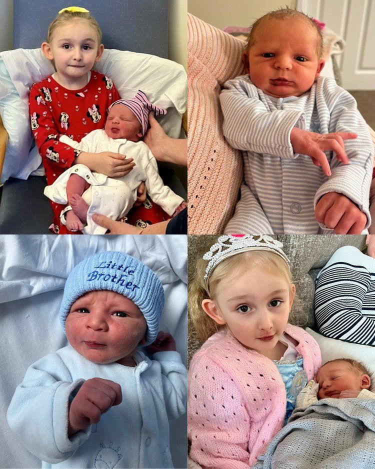 Baby Joshua with big sister Emmie